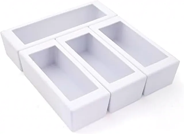 Copco White Set of 4 Storage Bag Organizers for Disposable or Reusable Gallon, Quart, Snack, and Sandwhich bags with Removable Lid